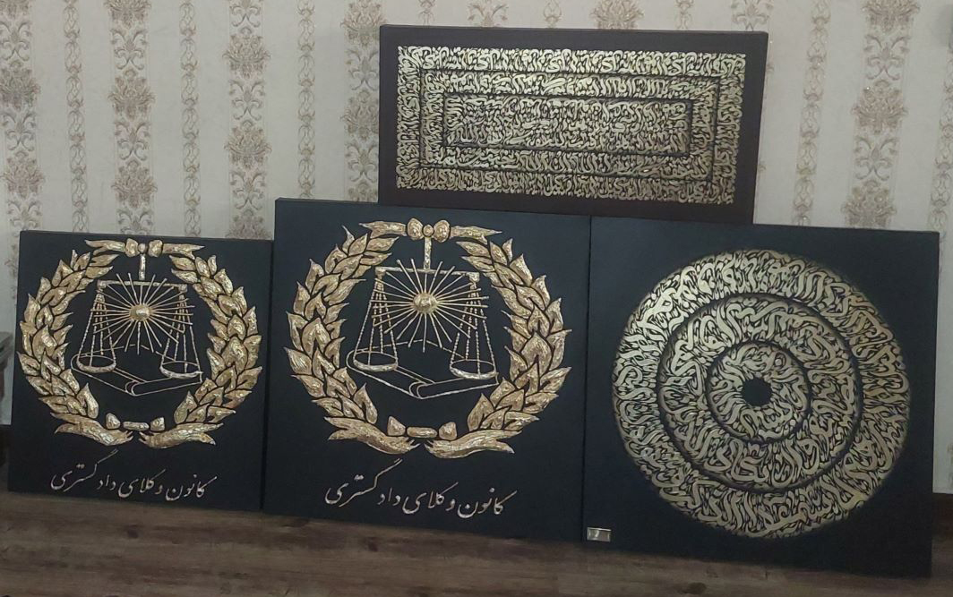تابلوآیات قرآنی دکوراتیو باورق طلا